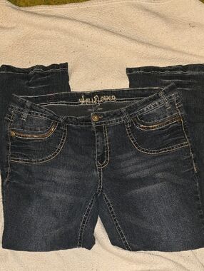 Wallflower Womens Dark Wash Denim Jeans With Squence Size 18